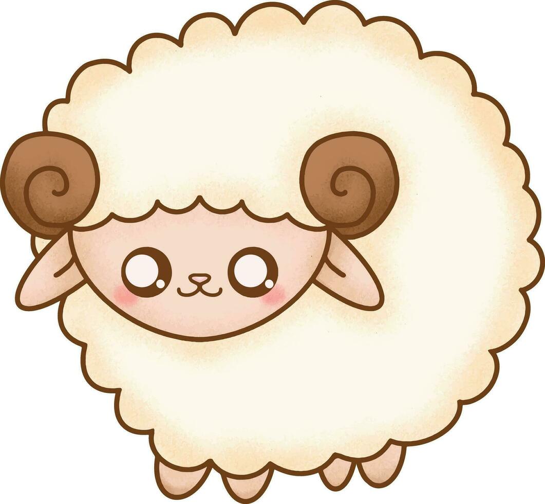 illustration de mouton mignon vecteur