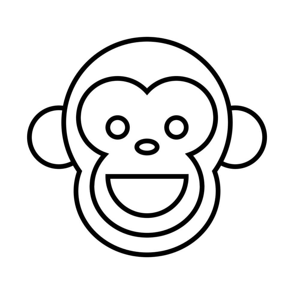 singe icône, signe, symbole dans ligne style vecteur