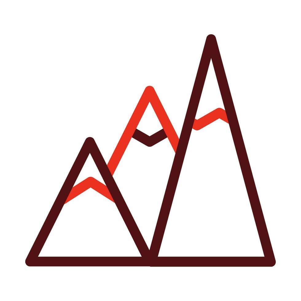 montagnes glyphe deux Couleur icône pour personnel et commercial utiliser. vecteur