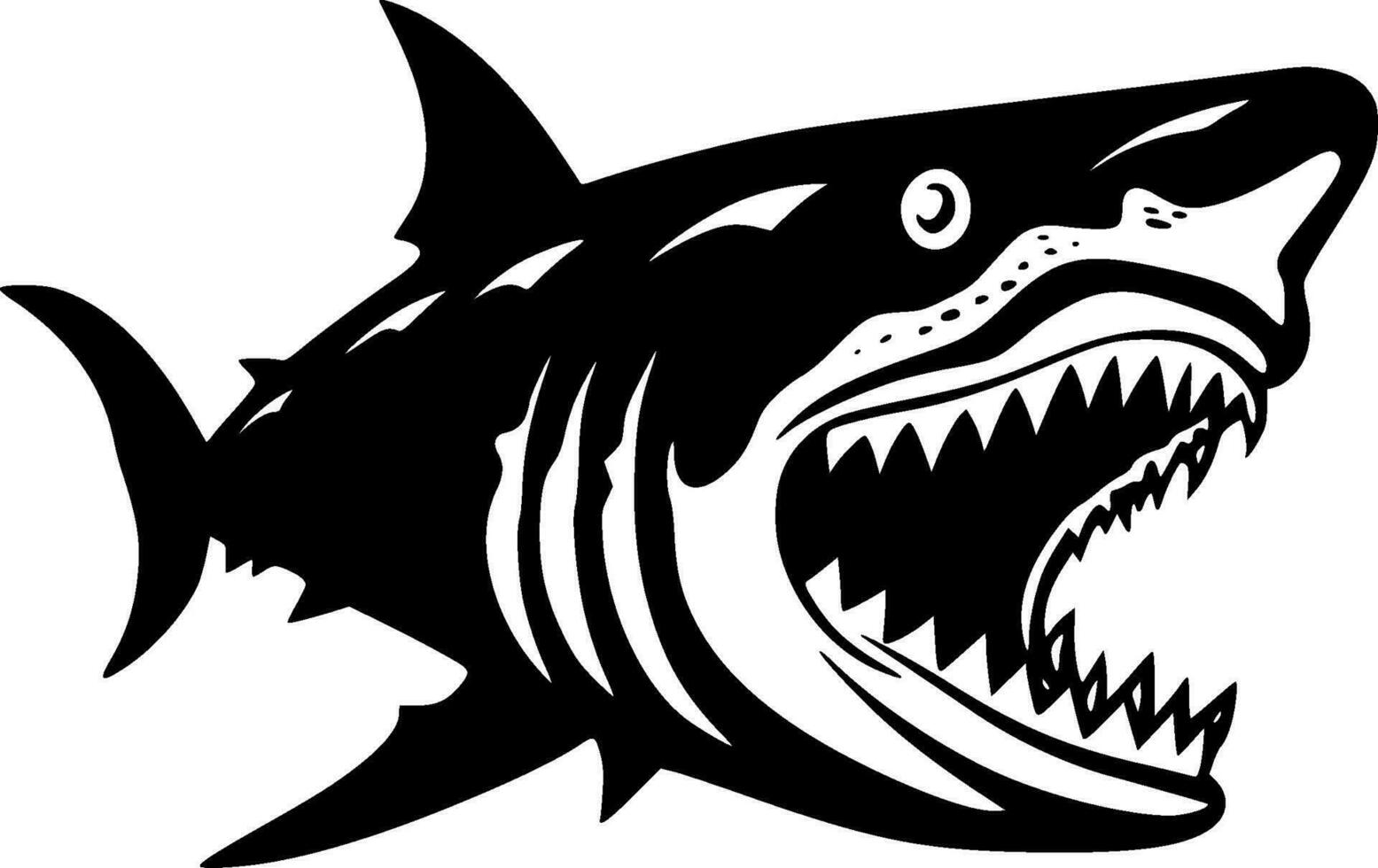 requin, minimaliste et Facile silhouette - vecteur illustration