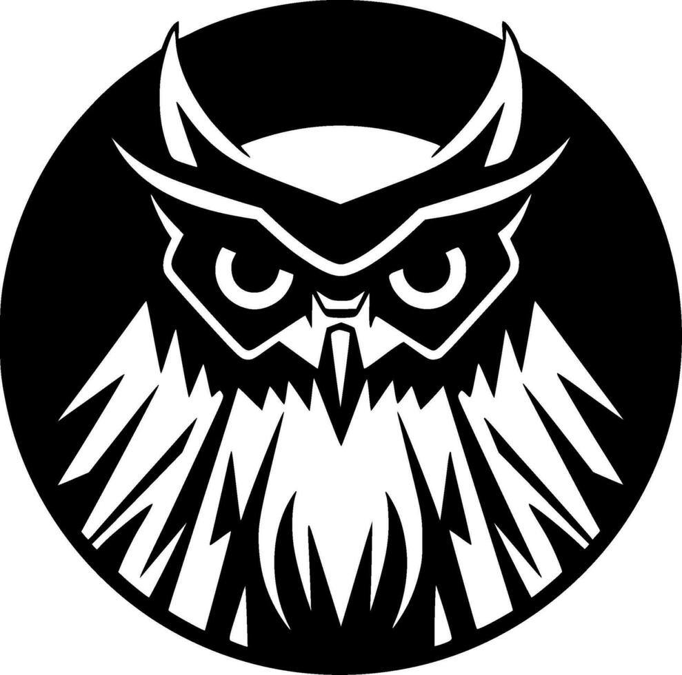 hibou, noir et blanc vecteur illustration