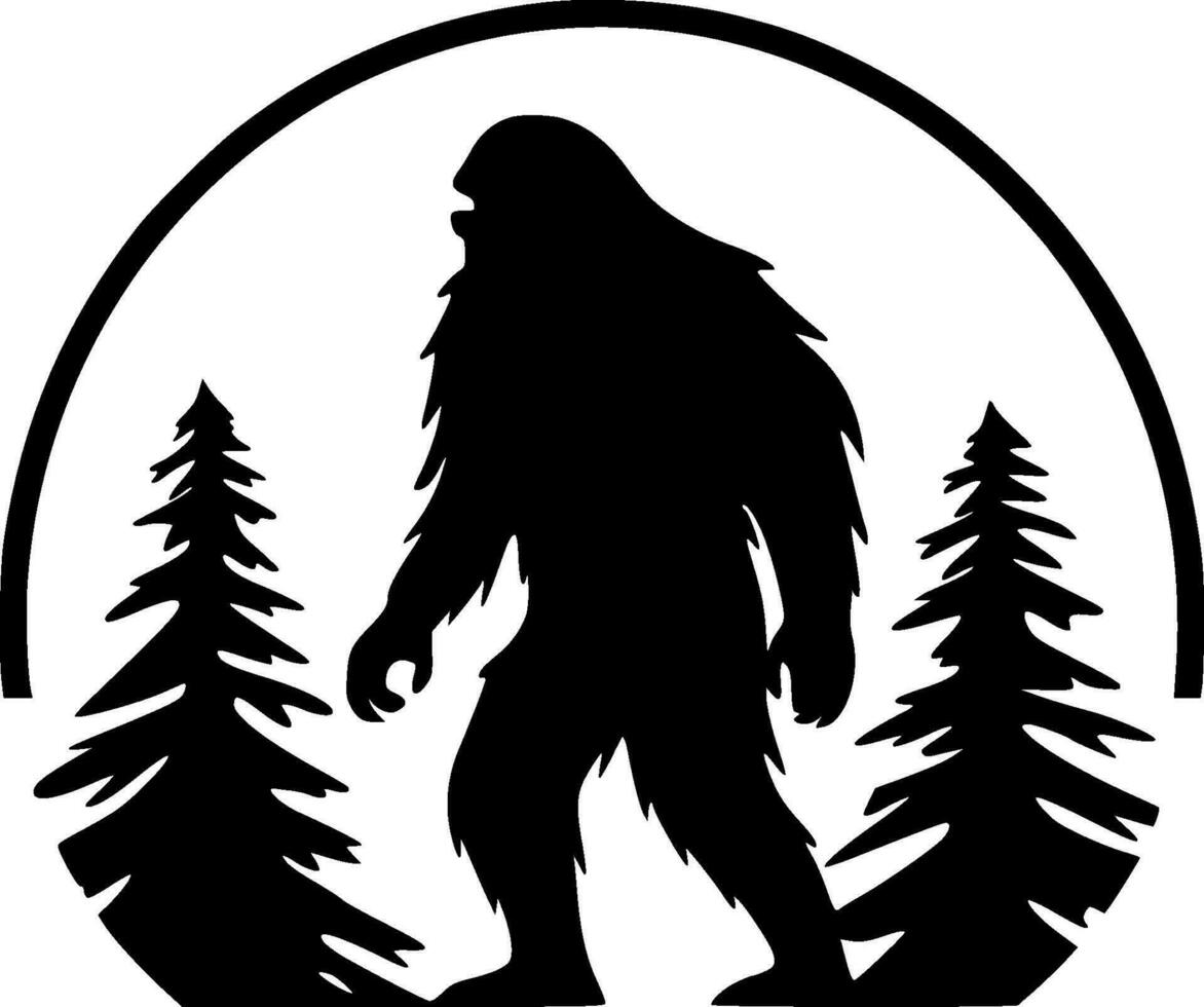 bigfoot - minimaliste et plat logo - vecteur illustration