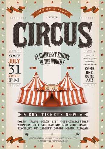 Affiche Vintage Grunge Circus vecteur