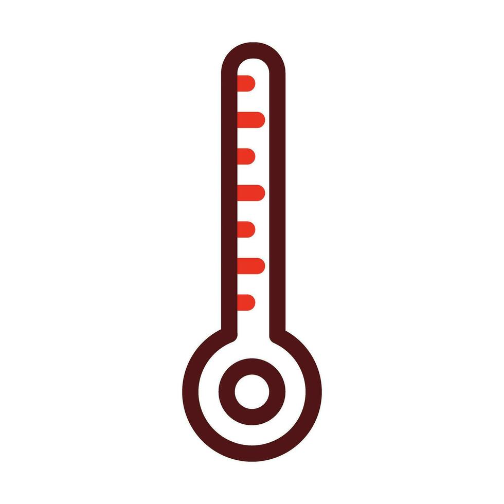 thermomètre glyphe deux Couleur icône pour personnel et commercial utiliser. vecteur