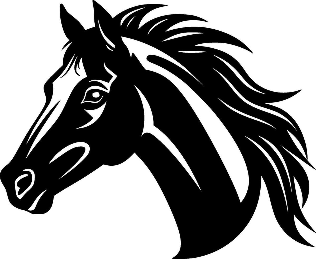 cheval - minimaliste et plat logo - vecteur illustration