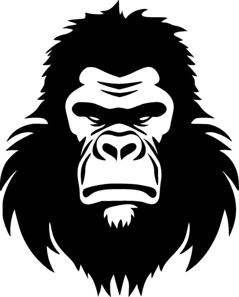 gorille - minimaliste et plat logo - vecteur illustration
