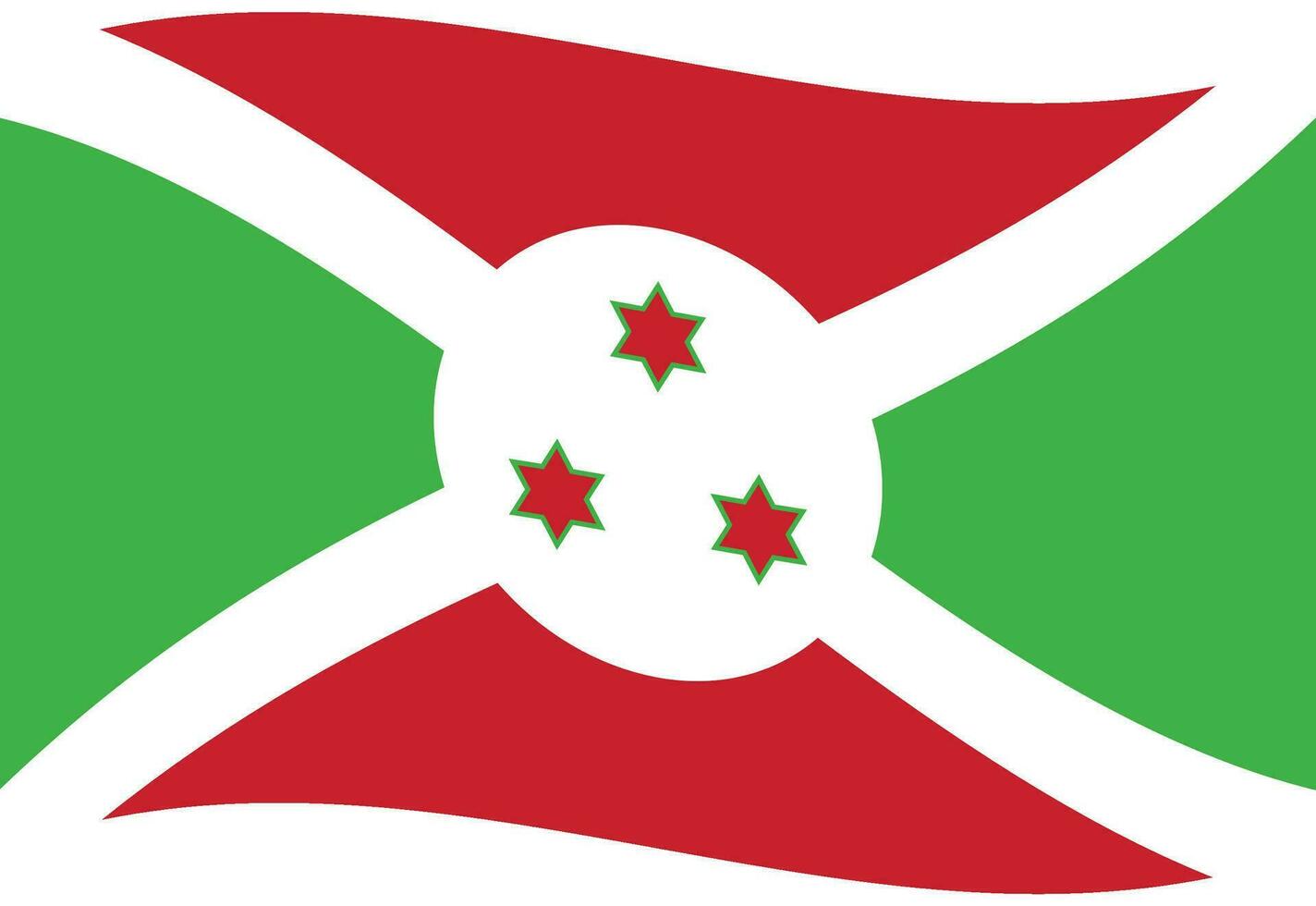 burundi drapeau vague. burundi drapeau. drapeau de burundi vecteur