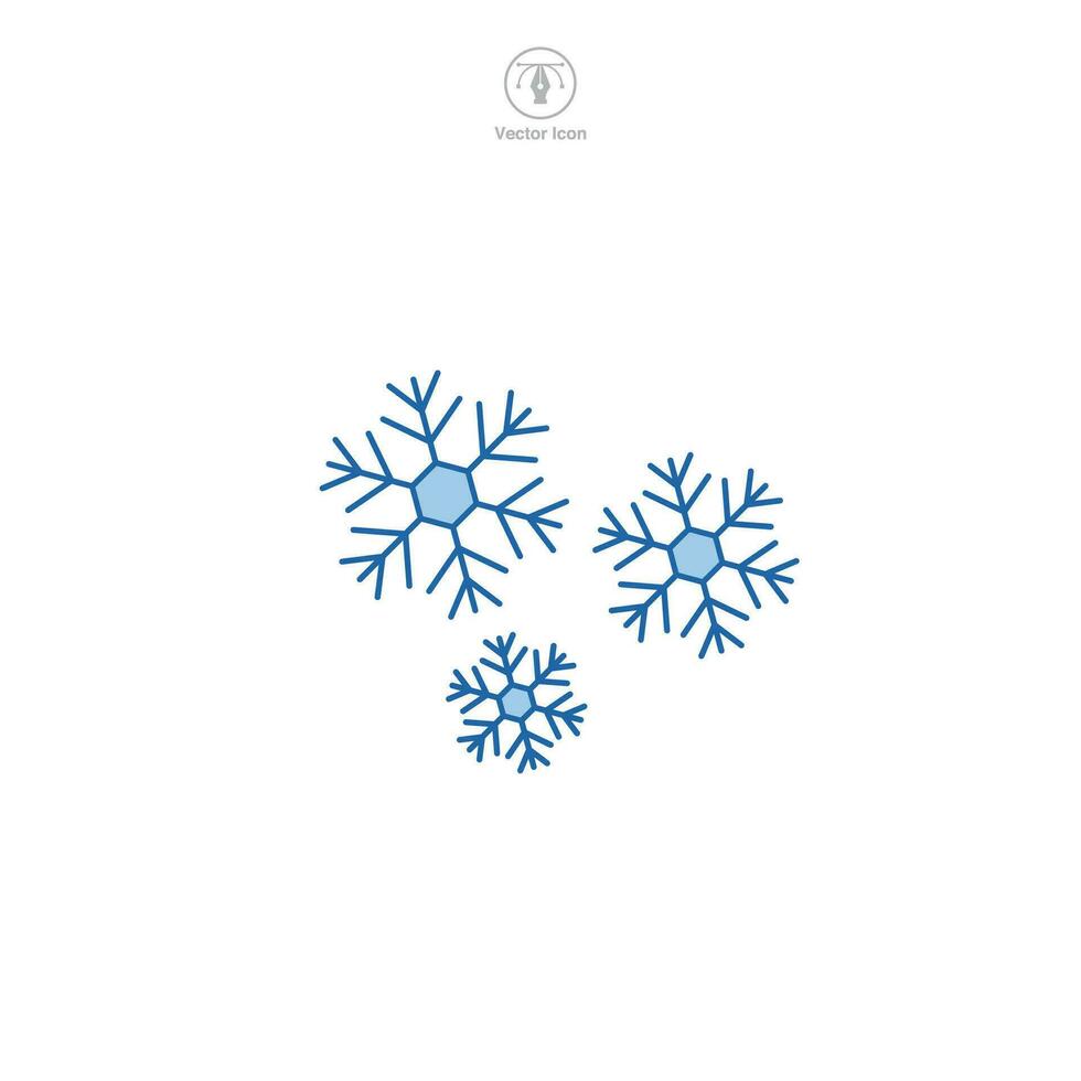 flocon de neige icône symbole vecteur illustration isolé sur blanc Contexte