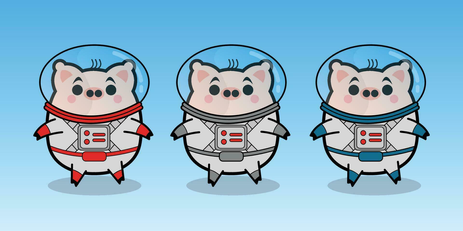 espace astronautes dessin animé ensemble gratuit vecteur numérique les arts