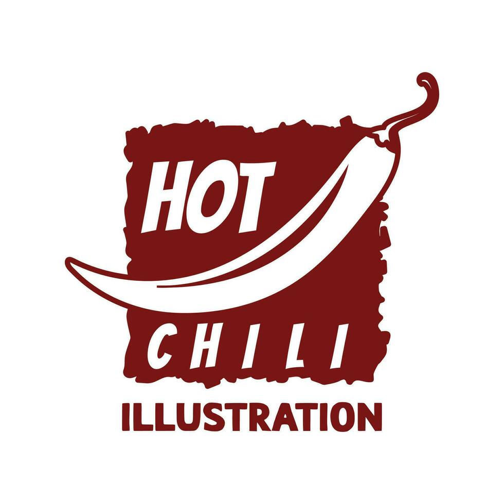 ancien rétro chaud épicé rouge le Chili illustration vecteur