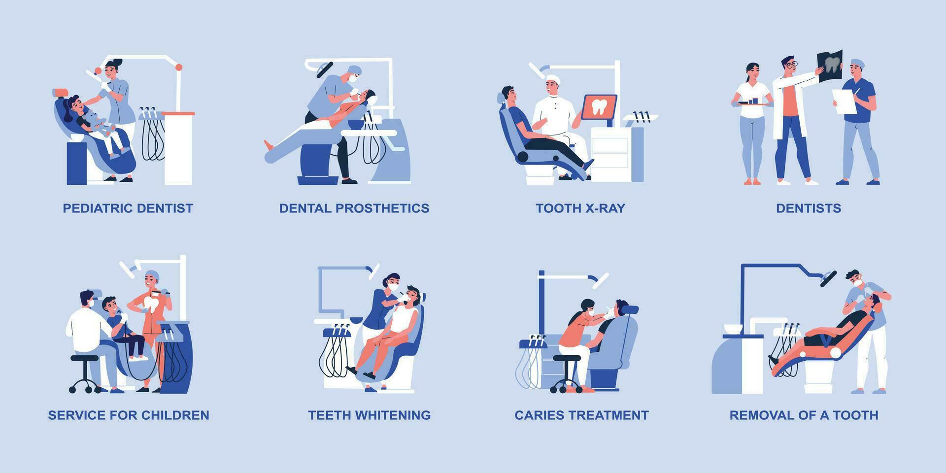 dentiste médical compositions ensemble vecteur