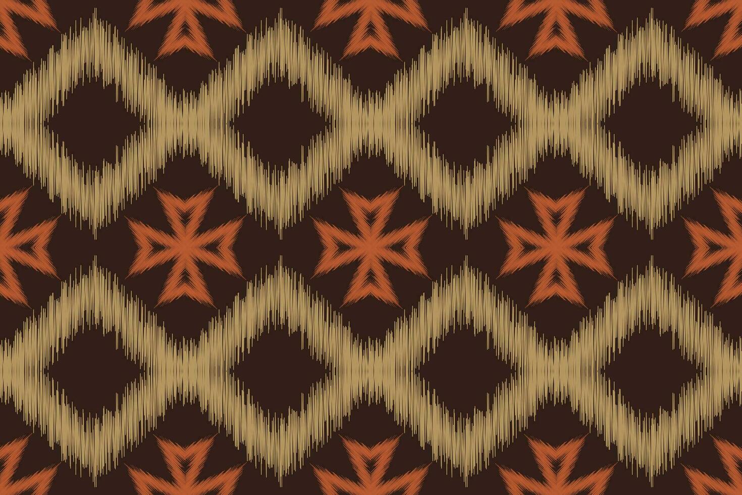 ethnique ikat en tissu modèle géométrique style.africain ikat broderie marron ethnique Oriental modèle marron Contexte. abstrait, vecteur, illustration.texture, papier peint, cadre, décoration, tapis, motif. vecteur