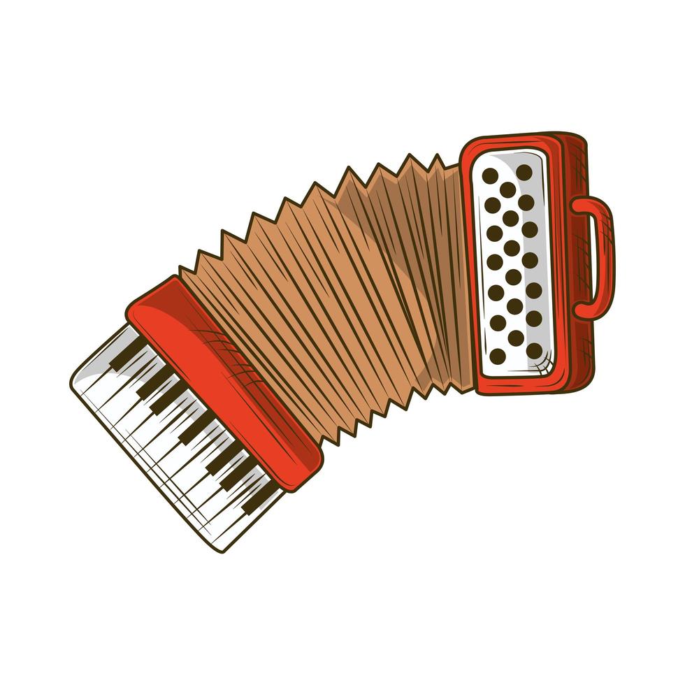 instrument de musique accordéon vecteur