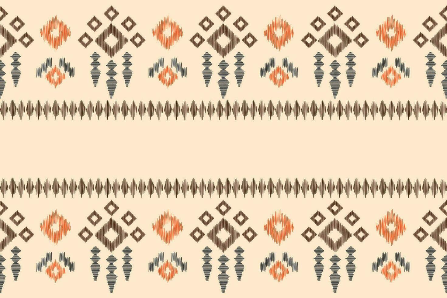 ethnique ikat en tissu modèle géométrique style.africain ikat broderie ethnique Oriental modèle marron crème Contexte. abstrait, vecteur, illustration.texture, vêtements, cadre, décoration, tapis, motif. vecteur