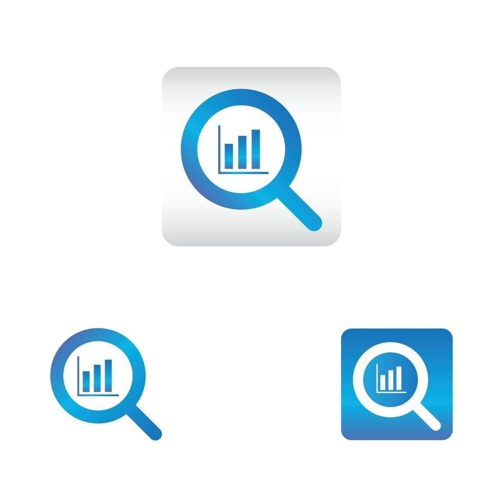 icône de recherche avec symbole de charte graphique vecteur
