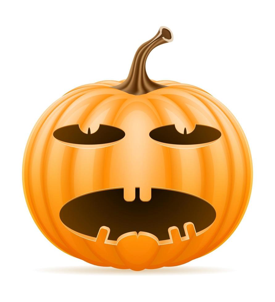 illustration de vecteur stock citrouille halloween isolé sur fond blanc