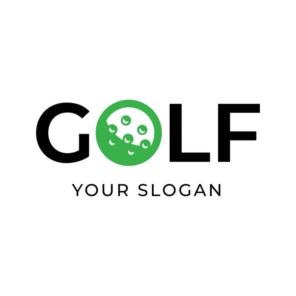 Créatif mot marque le golf logotype, le golf club vecteur icône modèle conception