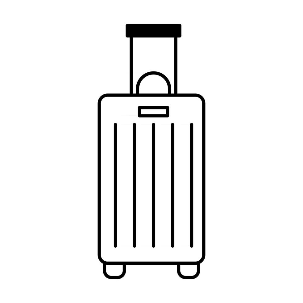 sac de voyage aéroport bagage touristique sur roues vecteur