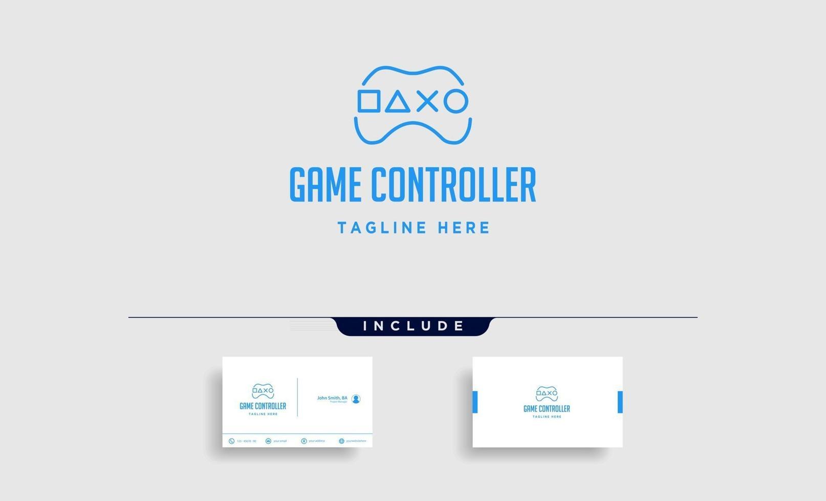 contrôleur de jeu simple logo ligne modèle vecteur icône élément vecteur