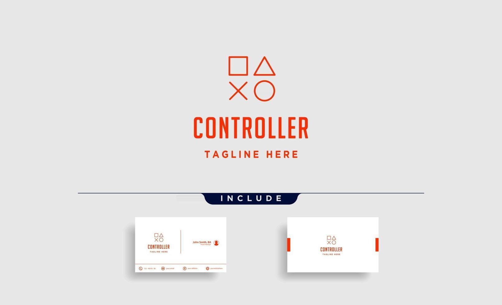 contrôleur de jeu simple logo ligne modèle vecteur icône élément vecteur