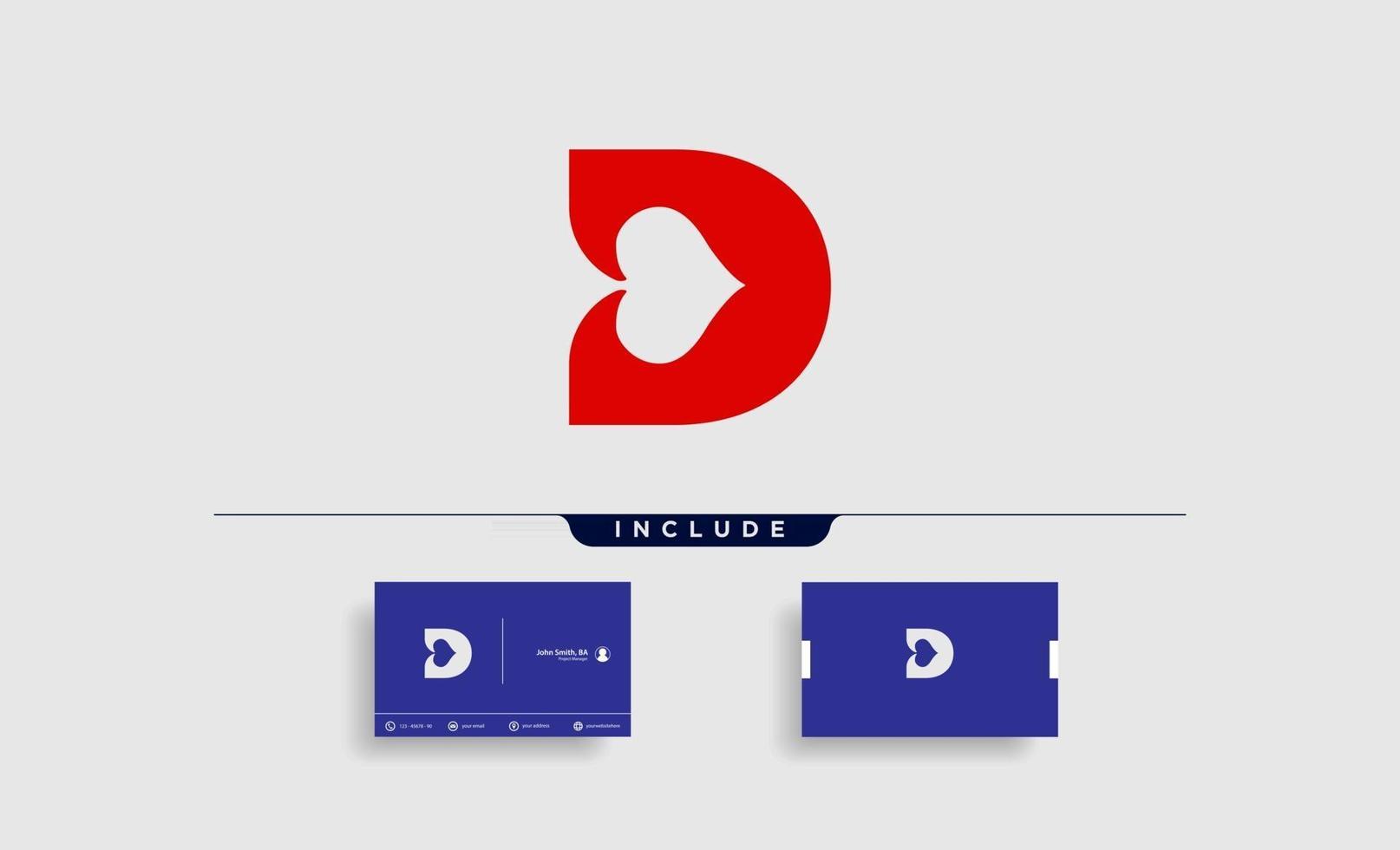 lettre d poker logo design modèle illustration vectorielle icône élément vecteur