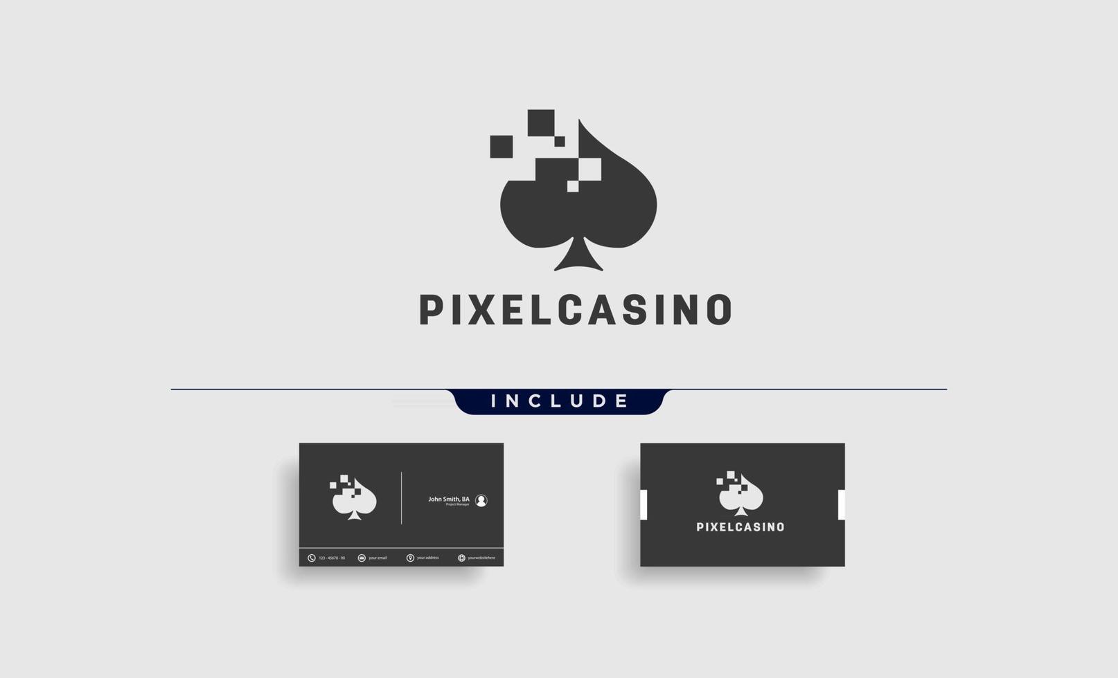 modèle de conception de logo de carte de poker typographie illustration vectorielle icône élément vecteur