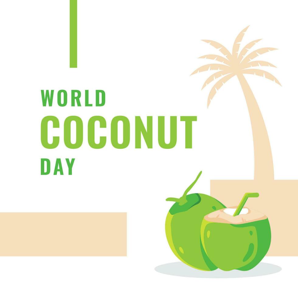 monde noix de coco journée conception célébrer vecteur