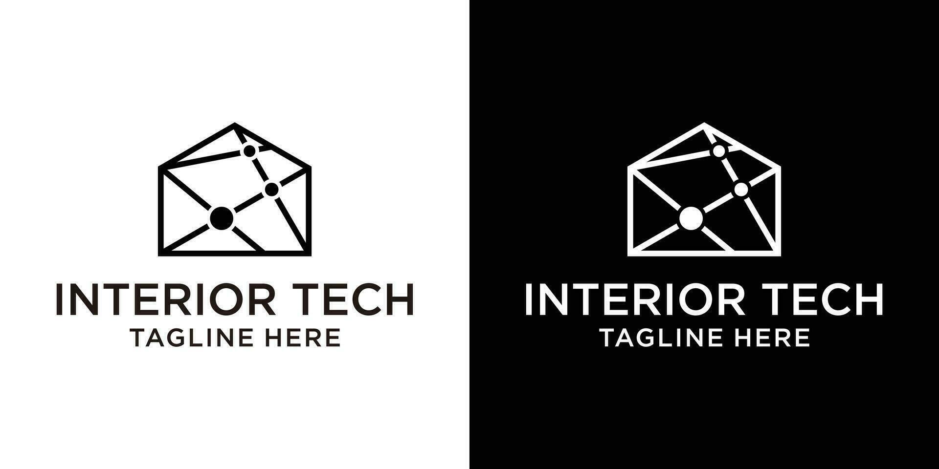 logo conception intérieur technologie Facile moderne vecteur