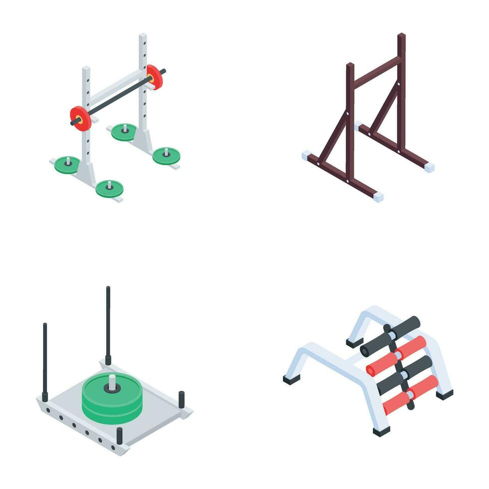 moderne collection de aptitude équipement isométrique Icônes vecteur