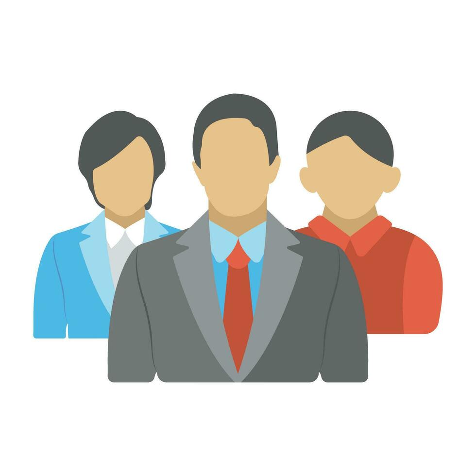 groupe de gens représentée par avatars montrant concept de affaires équipe vecteur