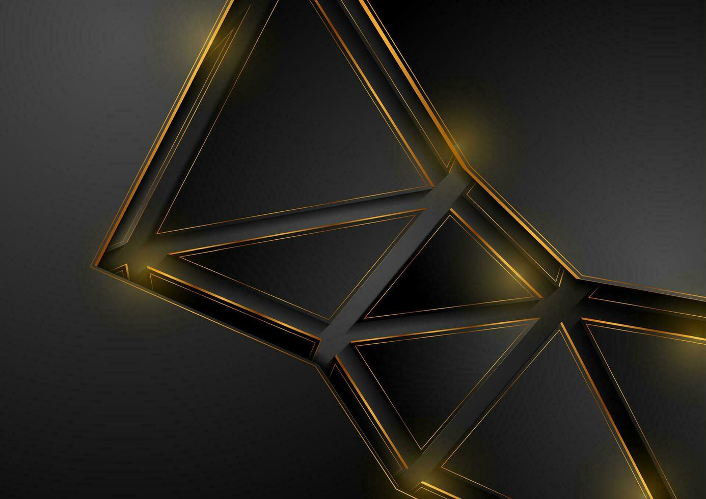 noir et d'or entreprise Contexte avec Triangles vecteur