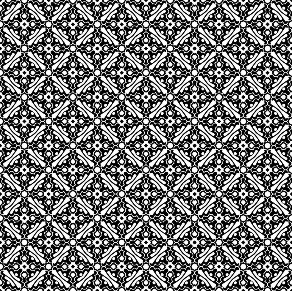 texture de modèle sans couture noir et blanc. conception graphique ornementale en niveaux de gris. ornements en mosaïque. modèle de modèle. vecteur