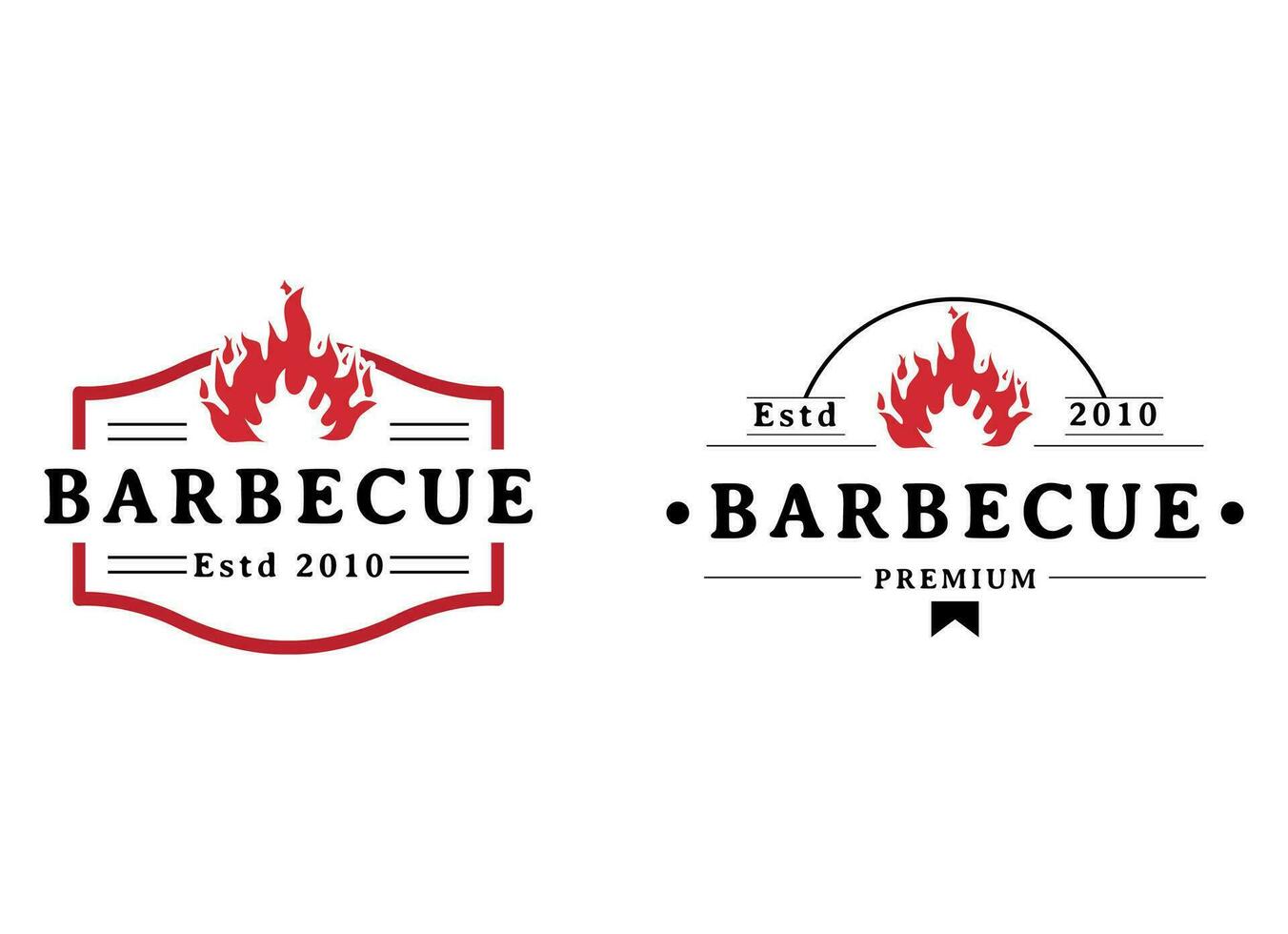 barbecue point logo restaurant. gril, rustique et bar vecteur logo