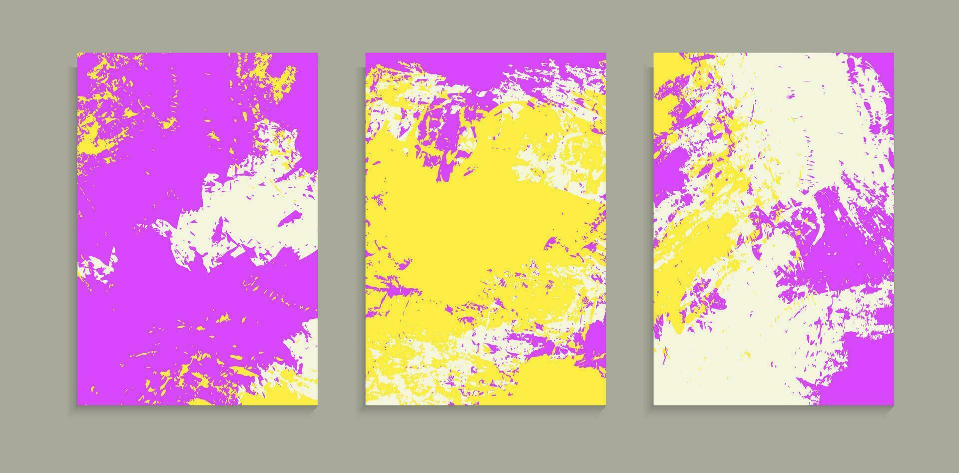ensemble de abstrait éclabousser grunge peindre texture Contexte a4 modèle vecteur