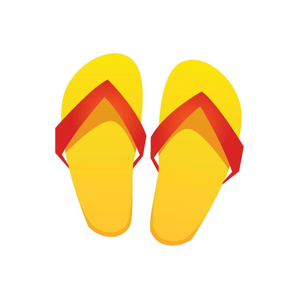 vecteur pantoufle sandale icône dans plat Couleur style