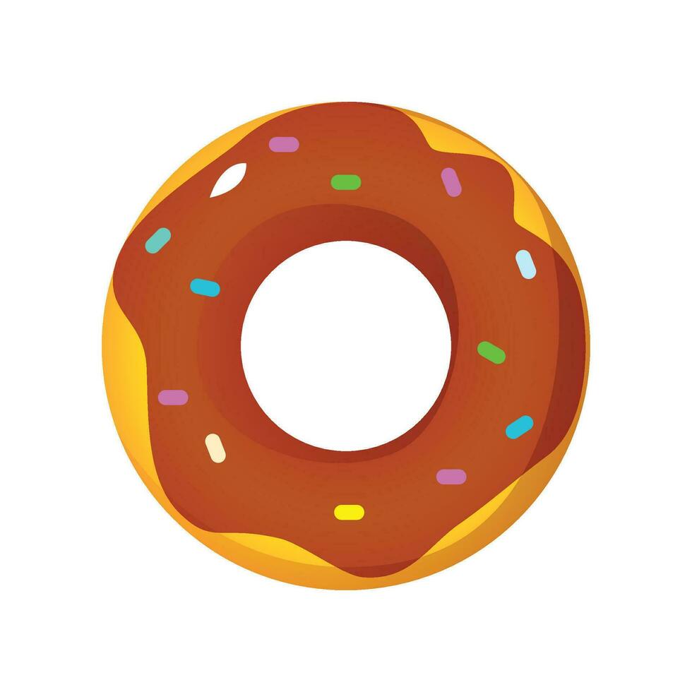 vecteur coloré icône de front Donut isolé sur blanc Contexte