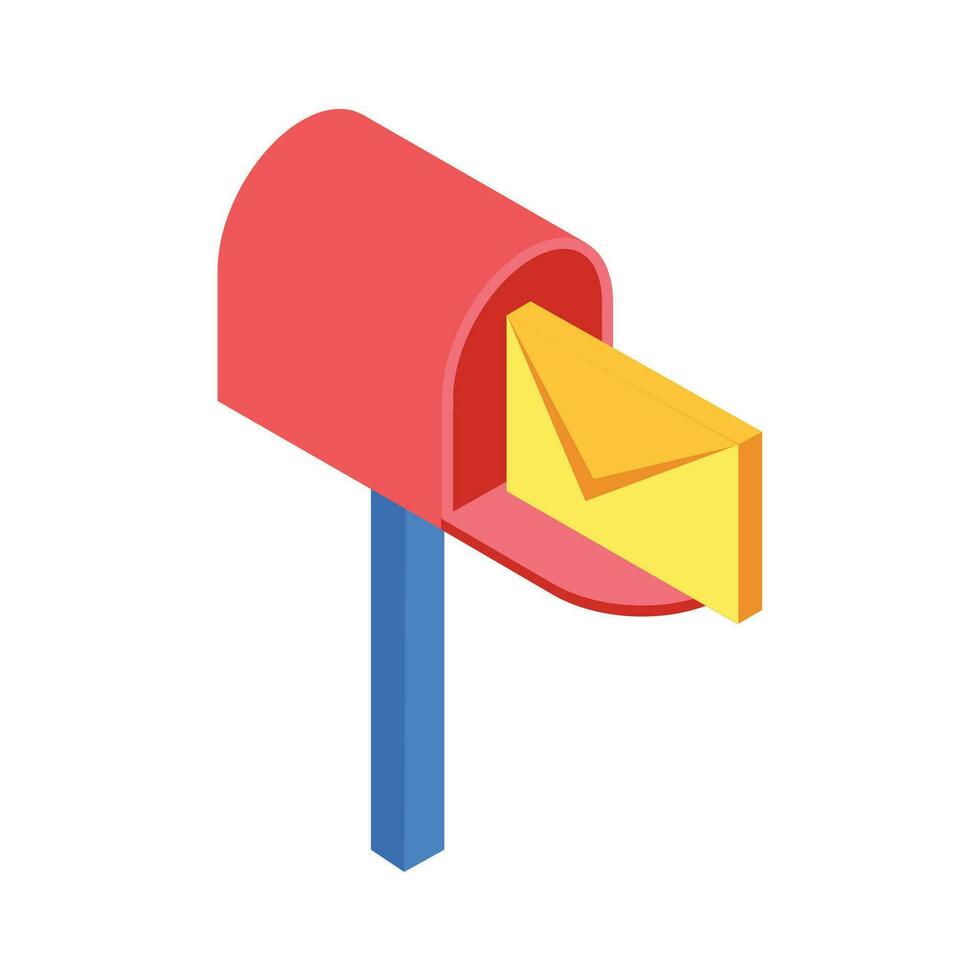 vecteur boites aux lettres avec enveloppe ouvert boites aux lettres avec courrier à l'intérieur dans plat style