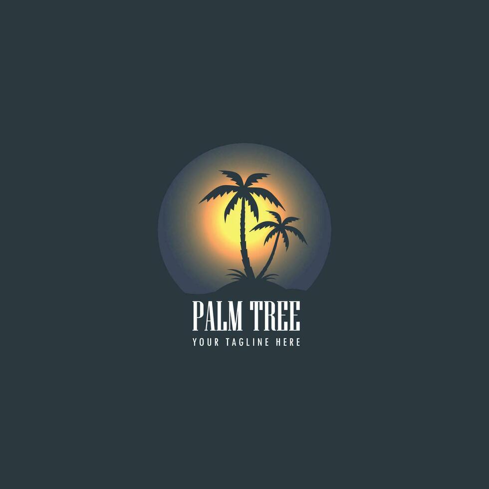 tropical île logo vecteur