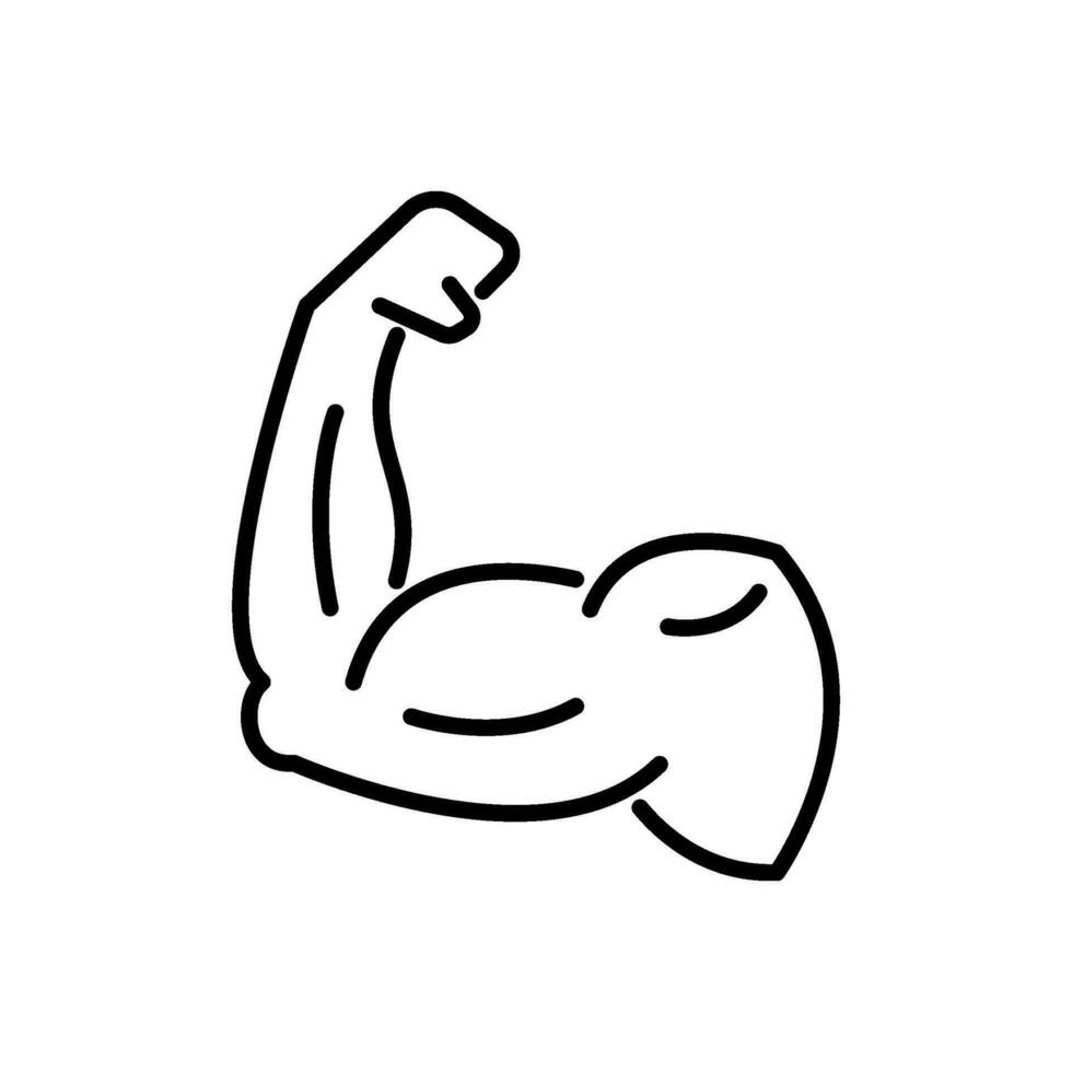 main muscles icône vecteur dans ligne style
