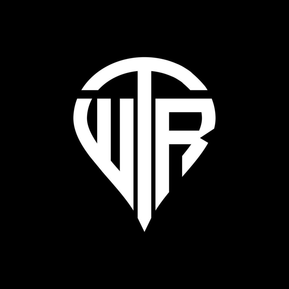 wtr lettre logo conception. wtr Créatif monogramme initiales lettre logo concept. wtr unique moderne plat abstrait vecteur lettre logo conception.