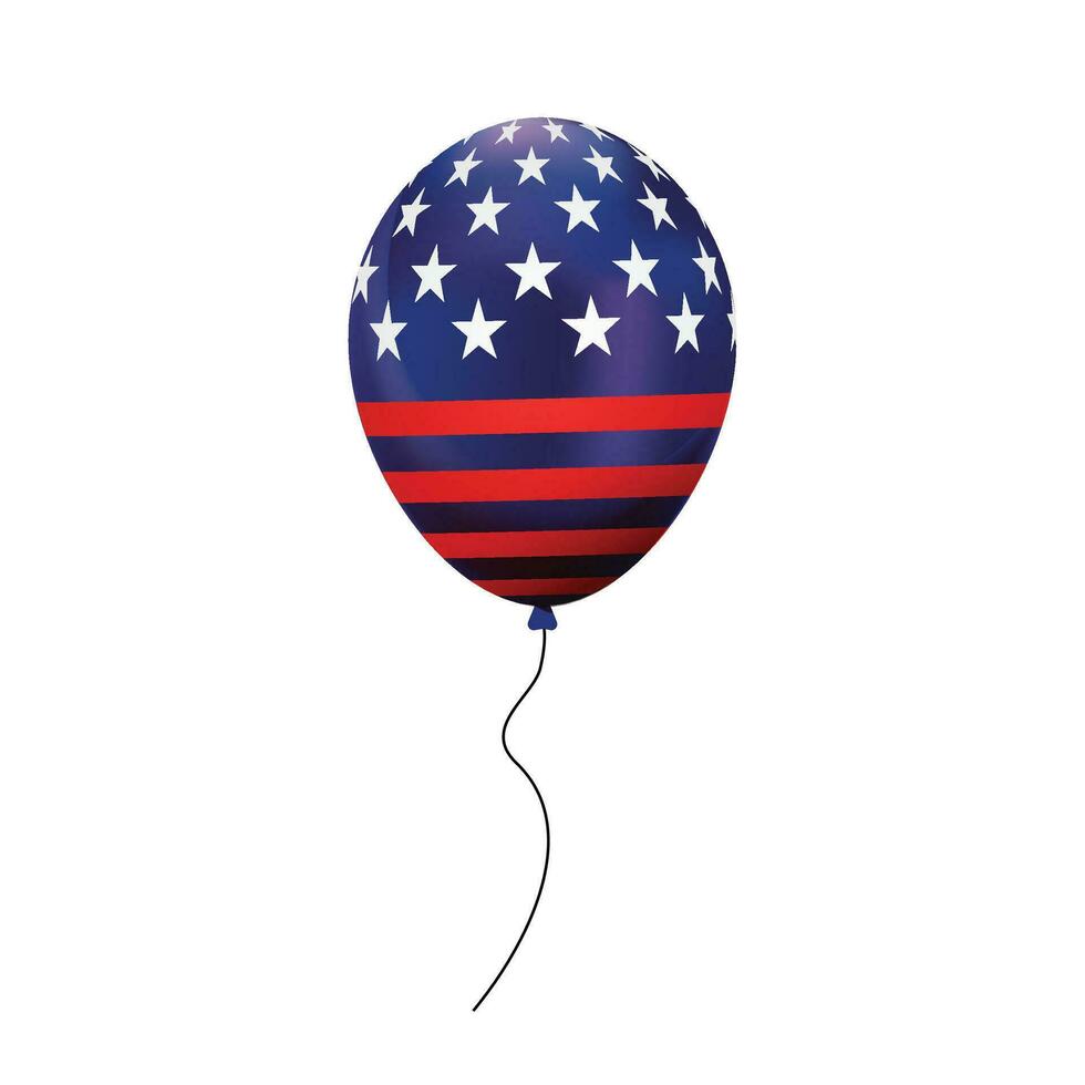 vecteur air des ballons de drapeau de uni États de Amérique vecteur éléments