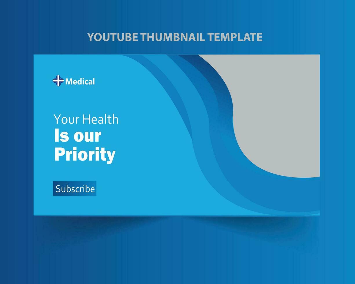 médical soins de santé Youtube vignette.medical soins de santé la vignette vecteur. vecteur. vecteur