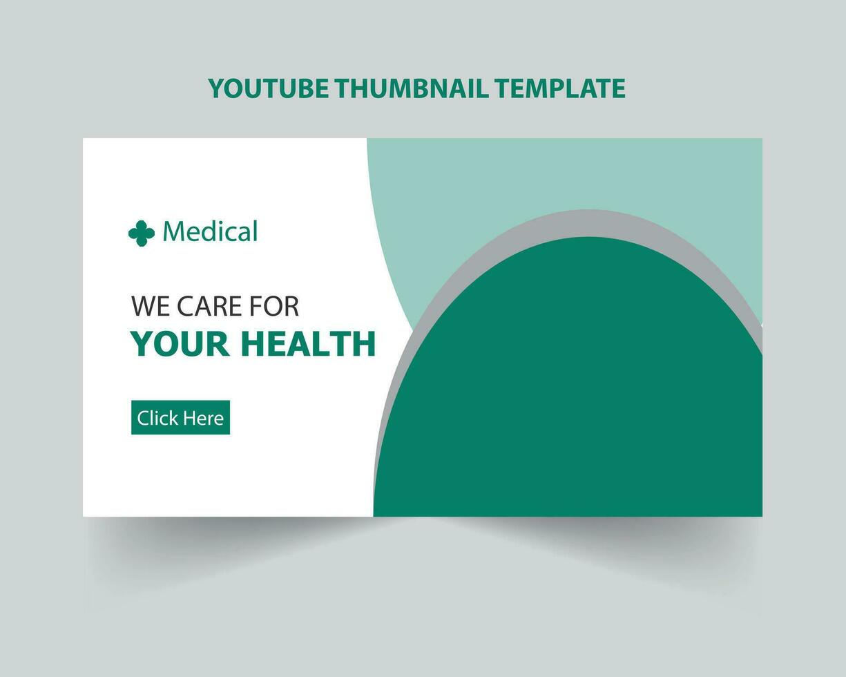 Youtube vidéo couverture la vignette pour médical, santé se soucier, clinique, pharmacie, médecin, dentiste. vecteur