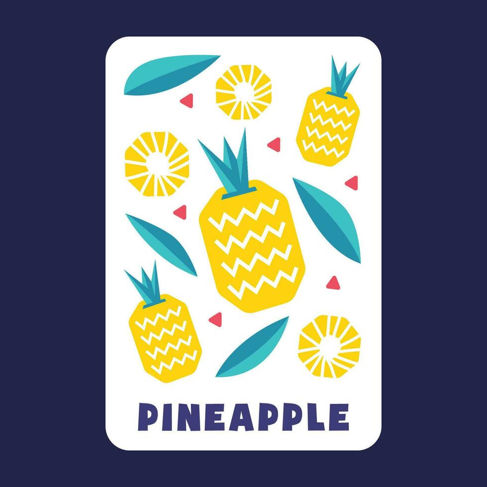 ananas fruit dessiner de vecteur illustration prime collection