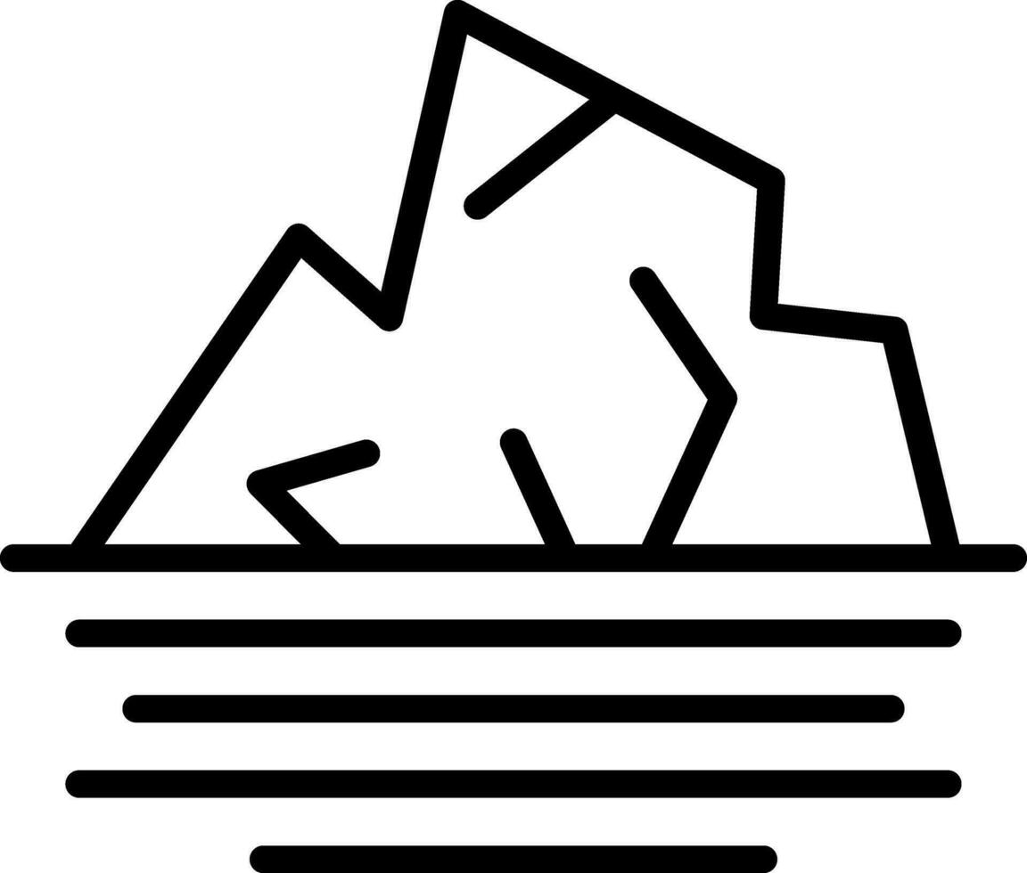 iceberg cambre vecteur icône conception