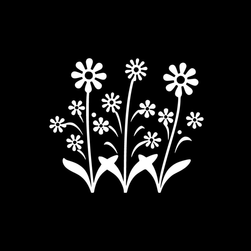 fleurs, minimaliste et Facile silhouette - vecteur illustration