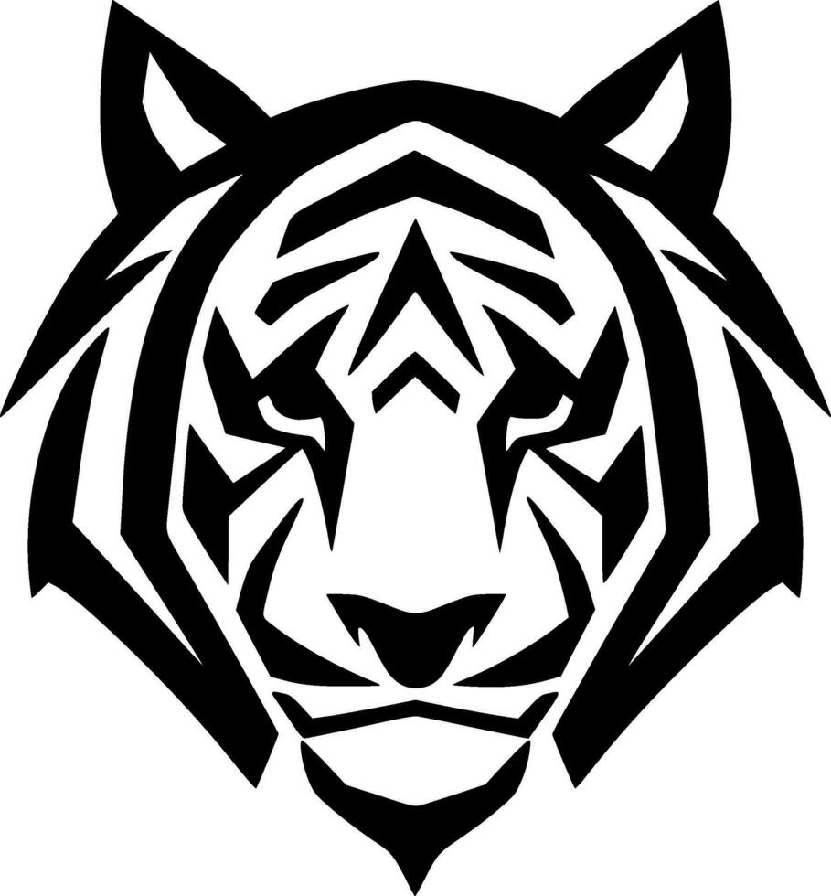 tigre, noir et blanc vecteur illustration