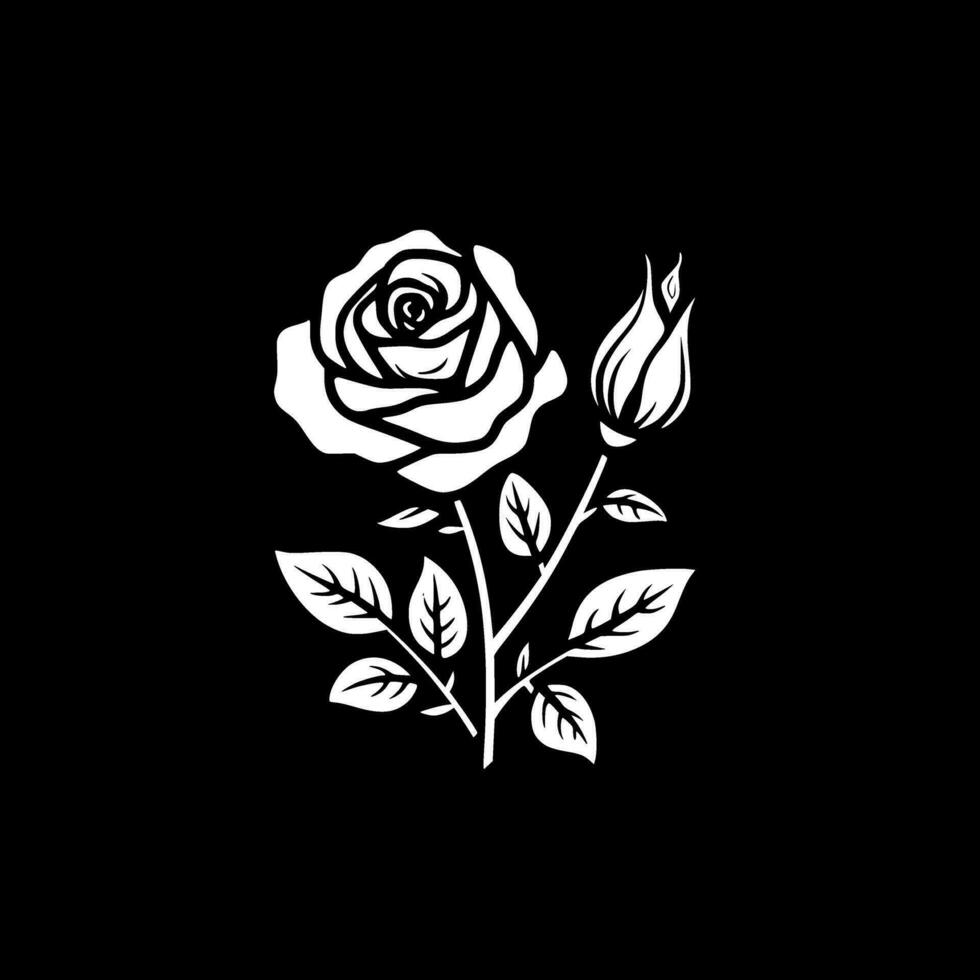 des roses - minimaliste et plat logo - vecteur illustration