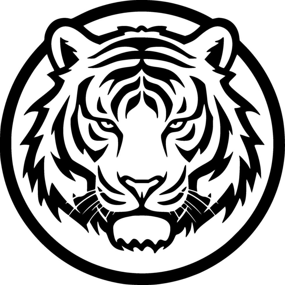 tigre, minimaliste et Facile silhouette - vecteur illustration