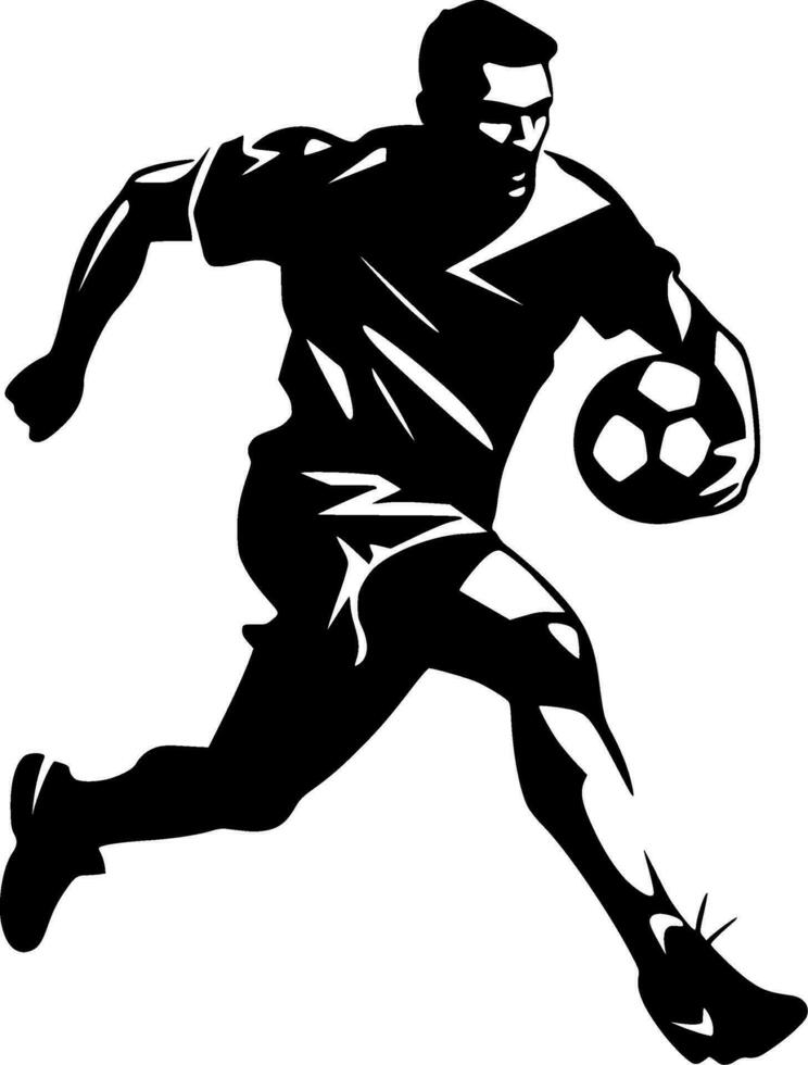 football, minimaliste et Facile silhouette - vecteur illustration